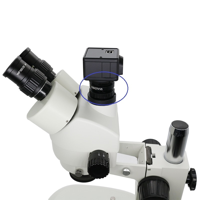 Adaptateur de monture C réduire l'objectif pour Microscope stéréo trinoculaire 1/3 CTV CCD USB caméra industrielle SZMCTV1/3 connecteur 0.3X 0.5X