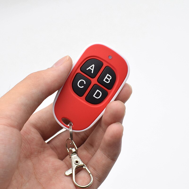 Télécommande 4 canaux | 4 couleurs chaudes, télécommande 433Mhz, Code de copie à distance, portail de clonage électrique, porte de Garage, porte-clés Auto: red and white