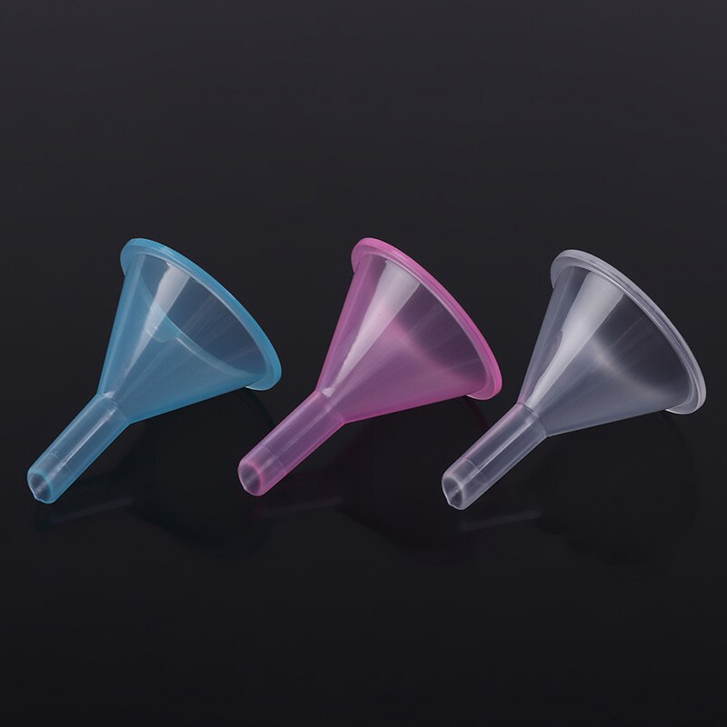 20pcs/lot Small Plastic For Perfume Diffuser Bottle Mini Liquid Oil Funnels Lab Tools