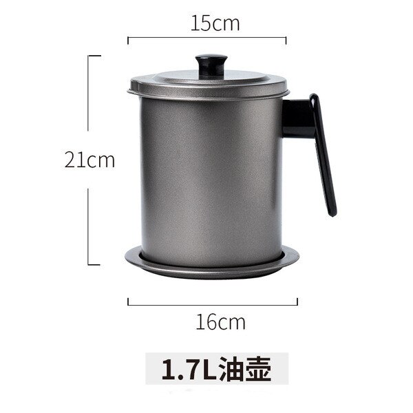 304 rostfritt stål ister tank stor kapacitet lagringstank kök hushålls matolja flaska filter resttank: 1.7l