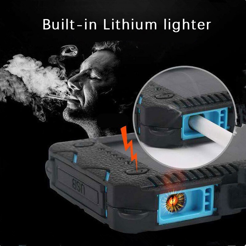 80000Mah Solar Power Bank Hoge Capaciteit Telefoon Opladen Power Bank Met Sigarettenaansteker Dubbele Usb Outdoor Emergency Charger