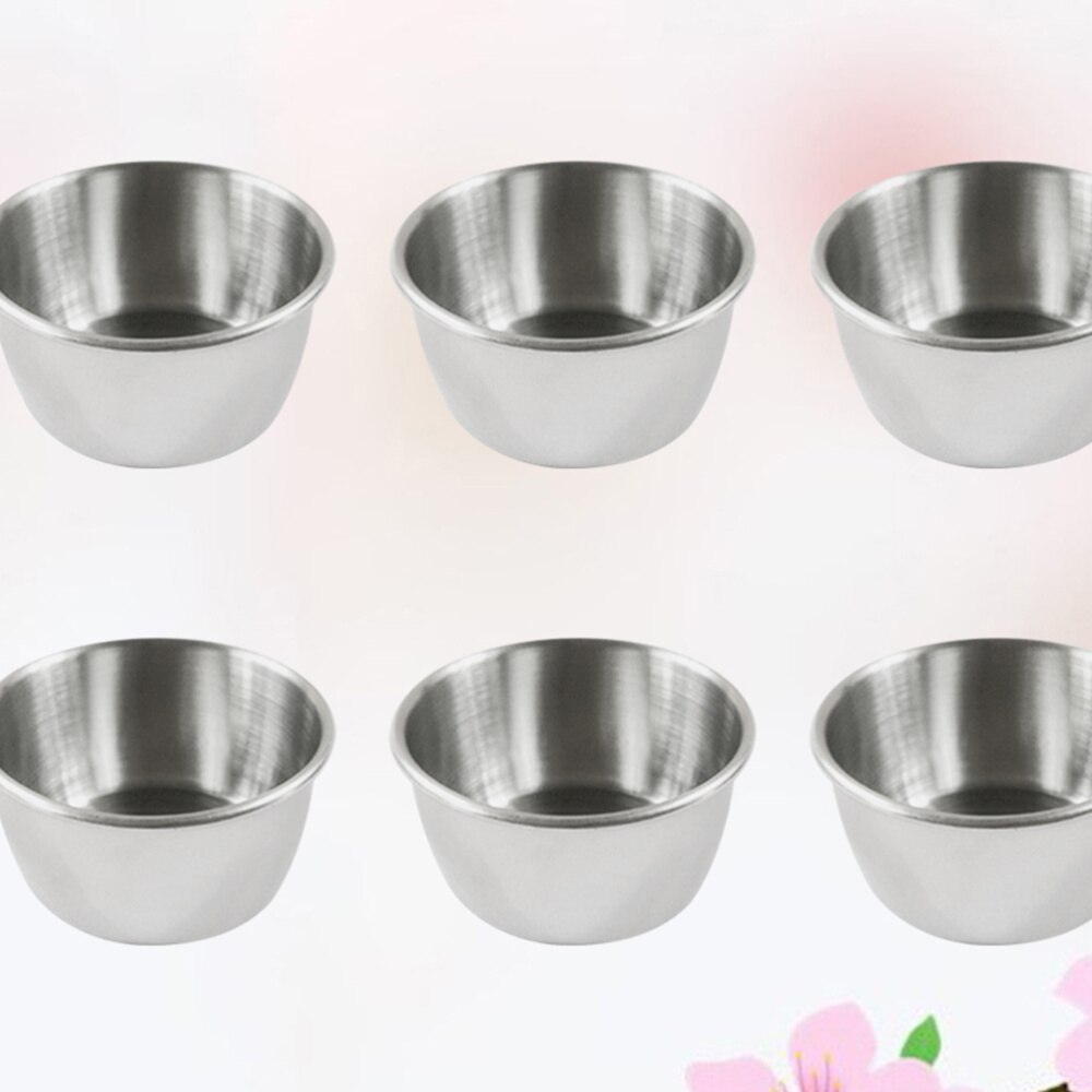 4 Stuks Rvs Pot Dompelen Kom Kleine Saus Cup Kruiden Schotel Schotel Voorgerecht Platen Saus Container Voor Restaurant