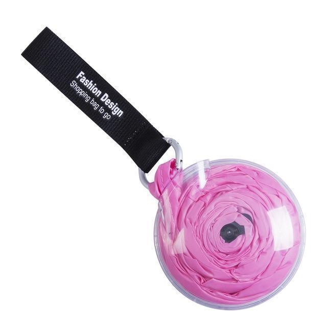 Boodschappentas Eco Vriendelijke Herbruikbare Nylon Grote Boodschappentas Opvouwbare Shopper Tas Draagbare Vouwen Kleine Schijf Opslag Puin Zak: Pink