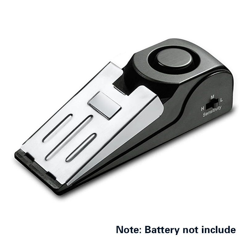 Dörrstopp säkerhetslarm, bärbart 120 högljudda entrélarm dörrstoppslarm för resor hem lägenhet hus (1- pack)