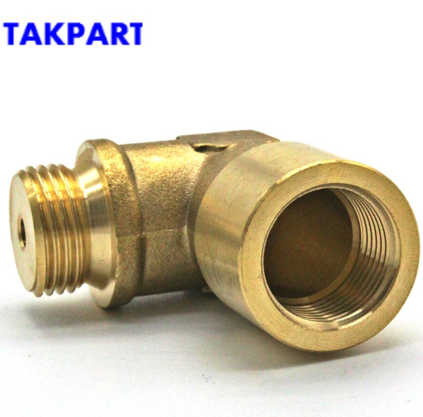 TAKPART 90 Angled Lambda O2 Oxygen Sensor Extender Spacer for Decat Hydrogen Brass M18x1.5