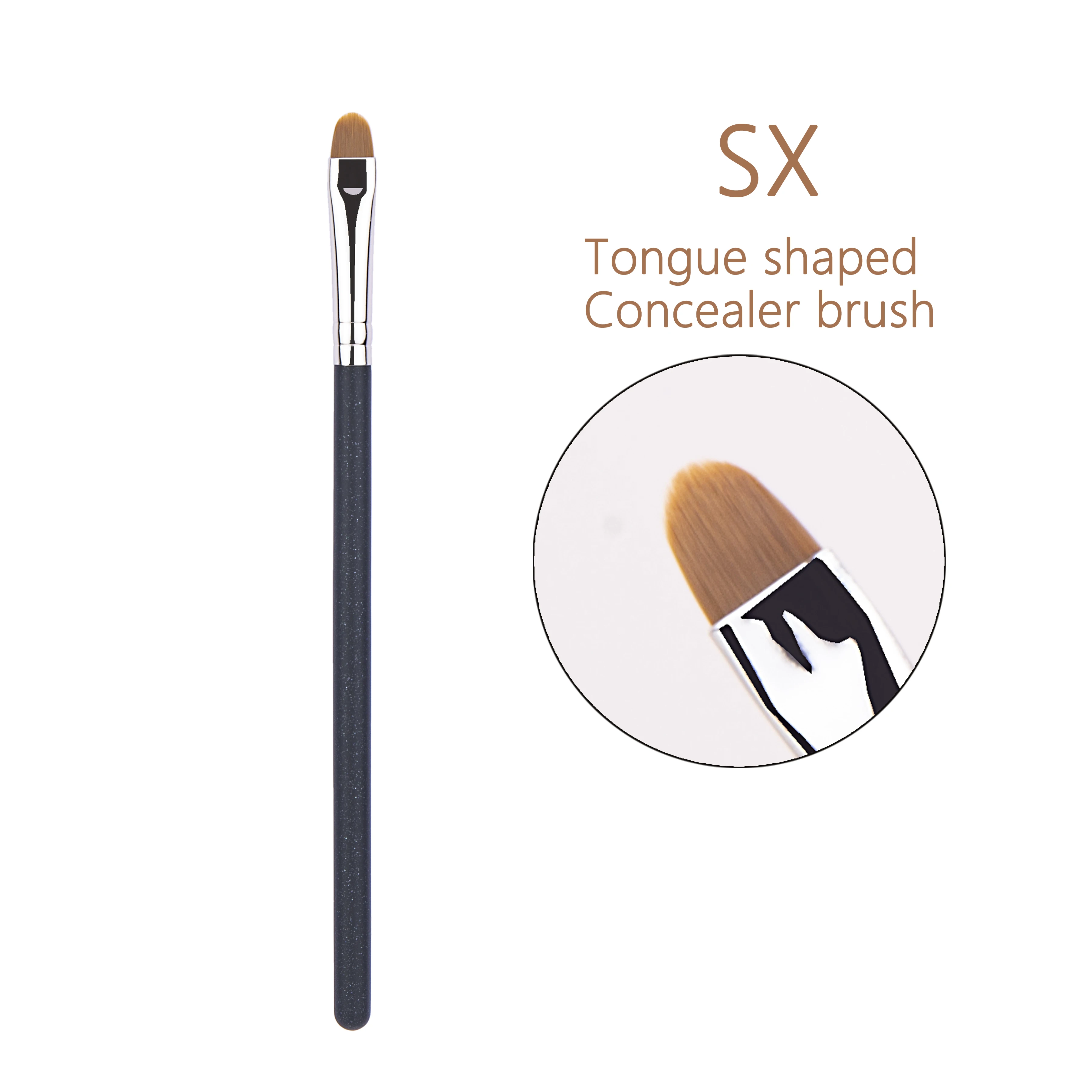 Oblate The Line Brush Ultra-thin Lip Line Eyebrow Concealer Brushes Detail Concealer Makeup Tool Lip Brow Contour The Line Brush: Ivory