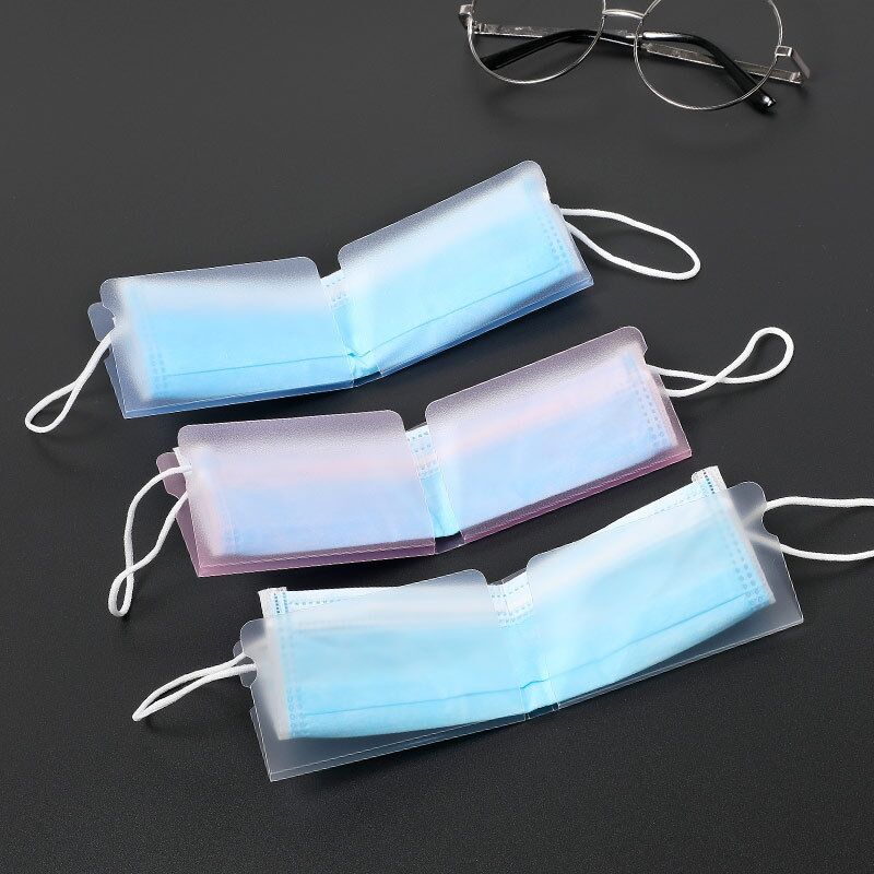 10Pc Foldable Dust Mask Clip Recycled Dustproof Face Mask Storage Container Case Bag Cycling Equipment