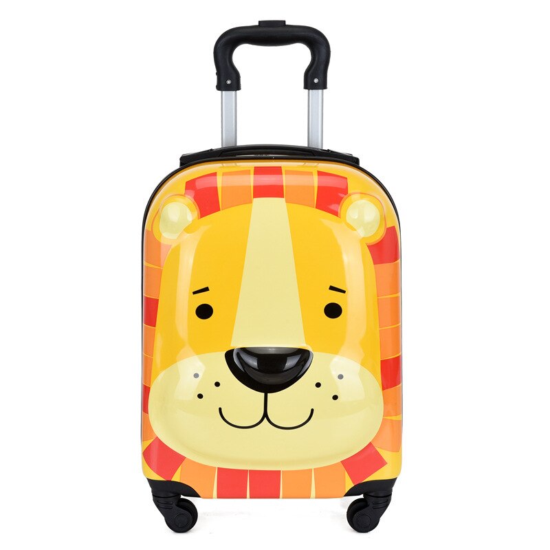 18&#39;&#39;Kids Luggage Carry on Suitcase Bag Hard Shell Giraffe Travel Luggage Backpack Trolley Rolling Luggage for Toddlers Children: Lion