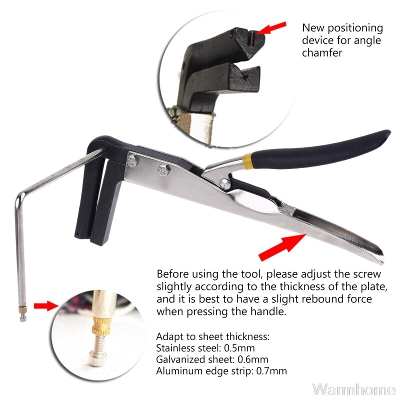 8Cm Buigen Tang Manual Sheet Strip Arc/Hoek Bender Staal Tang Klem Kanaal Brief Gereedschappen Pinguïn Vouwen Tang o01 20