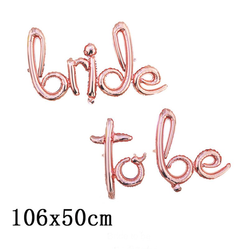 JQSYRISE 1 ensemble mariée à être Script lettre feuille ballon Bachelorette fête poule nuit décor fiançailles mariage mariée douche Supplie