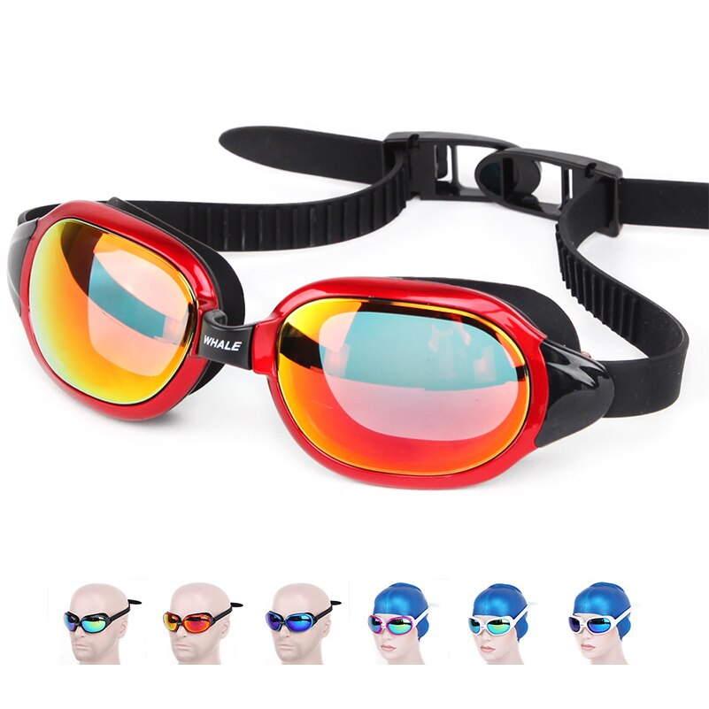 Whale Waterproof Silicone Swimming Glasses Anti-Fog UV плавательные очки Swimming Goggles Eyewear