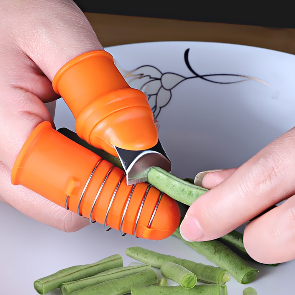 Silicone pouce Mes Vinger protecteur engrenages Snijden Groente Oogsten Mes couteau plante lame Schaar Tuin Handschoenen