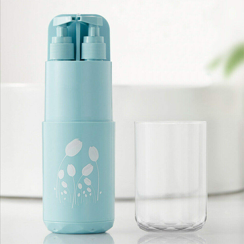 Travel Wash Cup Portable Toiletries Storage Box For Outdoor Bathroom Tumblers Supplie Set: Blue