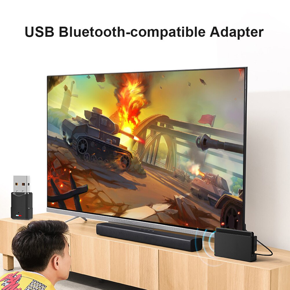 USB Bluetooth 5.0 Transmitter Audio Adapter For Airpods Computer PC PS5 Nintendo Switch Bluetooth Adapter TV Mode BT90 Adapter