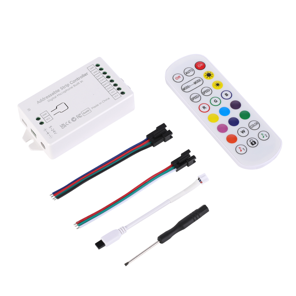 IoTorero WLED ESP32 Controller per strisce indirizzabili Relè 4CH 16A Costruito in WS2811 WS2812B WS2814 WS2815 Funziona con l'Assistente domestico: Bundle2