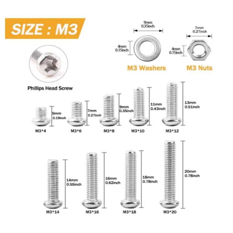 8 #10 #12 380Pcs Self Tapping Pan Head Metal Screws,410 Stainless Steel, 1/2-2 Self Drilling Screws Set