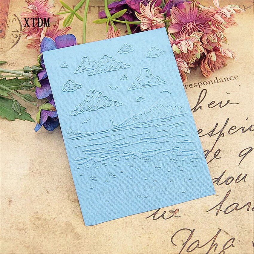 Plast bjerg skov skabelon håndværk kortfremstilling papir kort album bryllupsdekoration scrapbooking prægning mapper