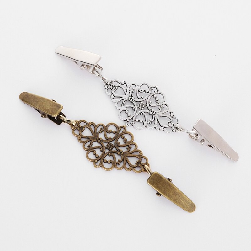 ! 2Pcs Women Cardigan Sweater Blouse Pin Shawl Brooch Clips Shirt Collar Retro Duck Clip Winter Scarf Clasps Charm Acce