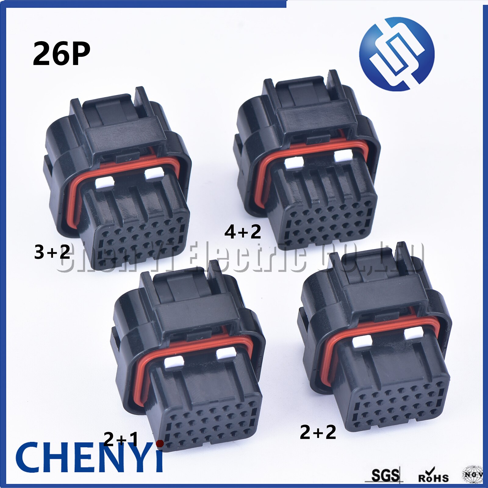 26 pines 3- 1437290 -7 1473416 -1 SUPERSEAL 3/4/5/6 ranuras eléctrico hembra o macho Cable PCB recto a conector de placa enchufe ECU