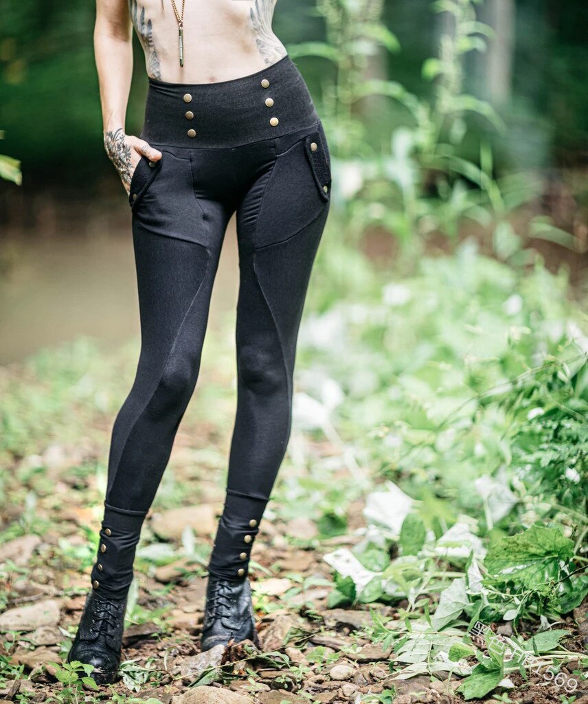 Traje de pirata vikingo Medieval Capris pantalones de encaje mujeres gótico Steampunk Corsair medio pantalón Festival vestimenta Retro para señora