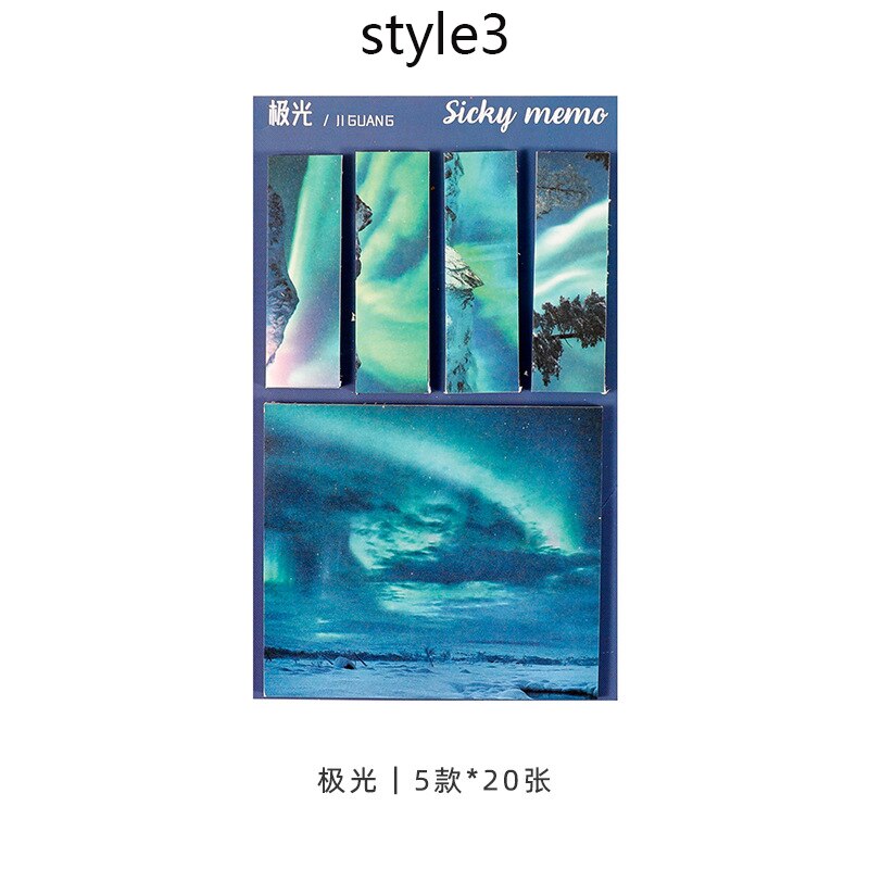 100 Sheets/Set Sticker Sticky Notes Memo Pad Diy Scrapbooking Dagboek Index Bladwijzer Sticker: style3