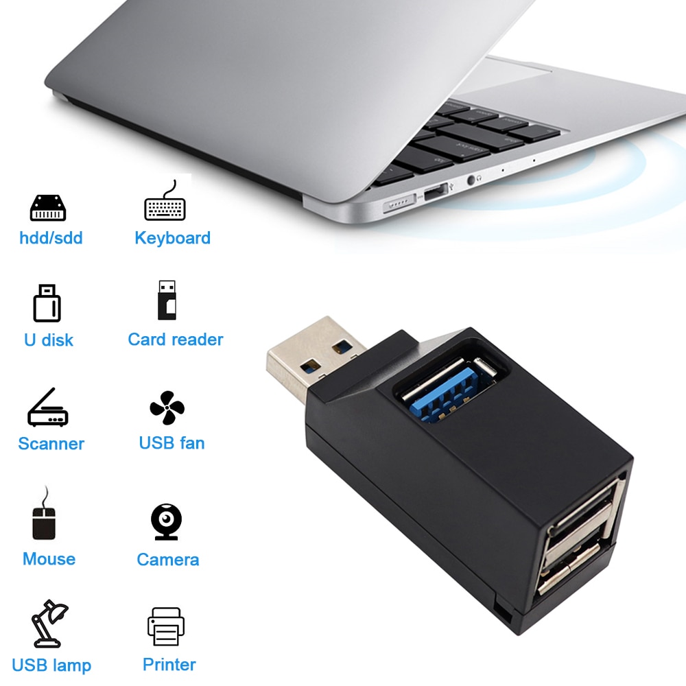 USB Hub USB 3.0 Hub 2.0 Multi USB Splitter Adapter Mini 3 Poorten Hoge Snelheid 3 Hab usb3.0 HUB Poort USB-Hub Expander Voor PC