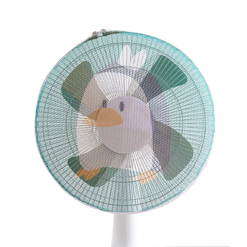 Cubierta de ventilador de dibujos animados, cubierta de seguridad de ventilador eléctrico, protección antipinzas para niños, cubierta de red, ventilador de suelo, todo incluido: B18