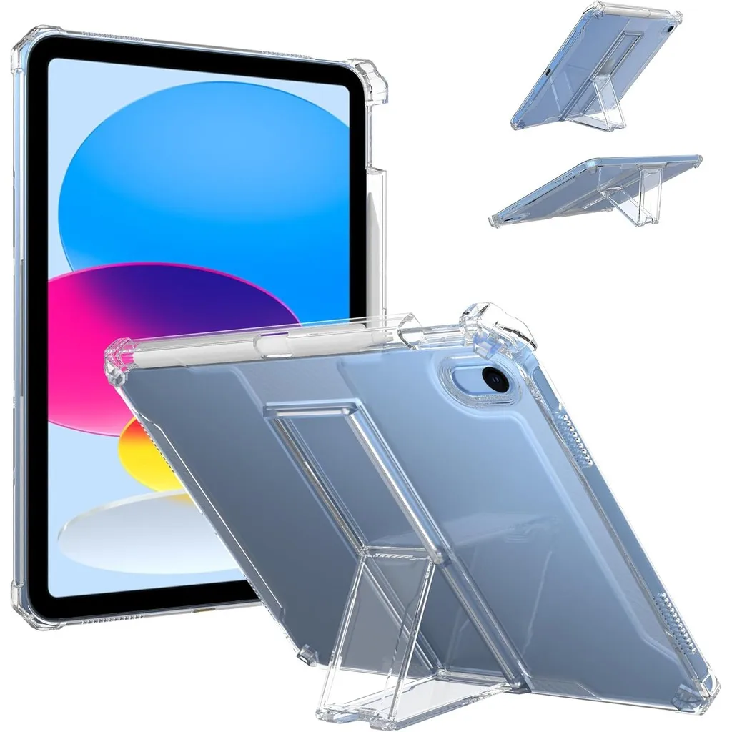 Tablet Case for IPad 11th Generation 11 Inch A16 Clear Case A2696 Gen10 with Pencil Holder TPU Shockproof IPad 10th Gen10.9: TEN