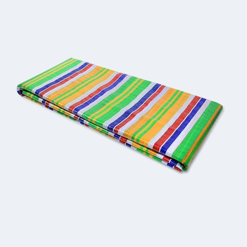 Regenboogkleur 3 x 3m/4 x 4m regenbestendig zeildoek zonnescherm grondzeil kampeer lichtgewicht zeil boot auto vrachtwagen luifel