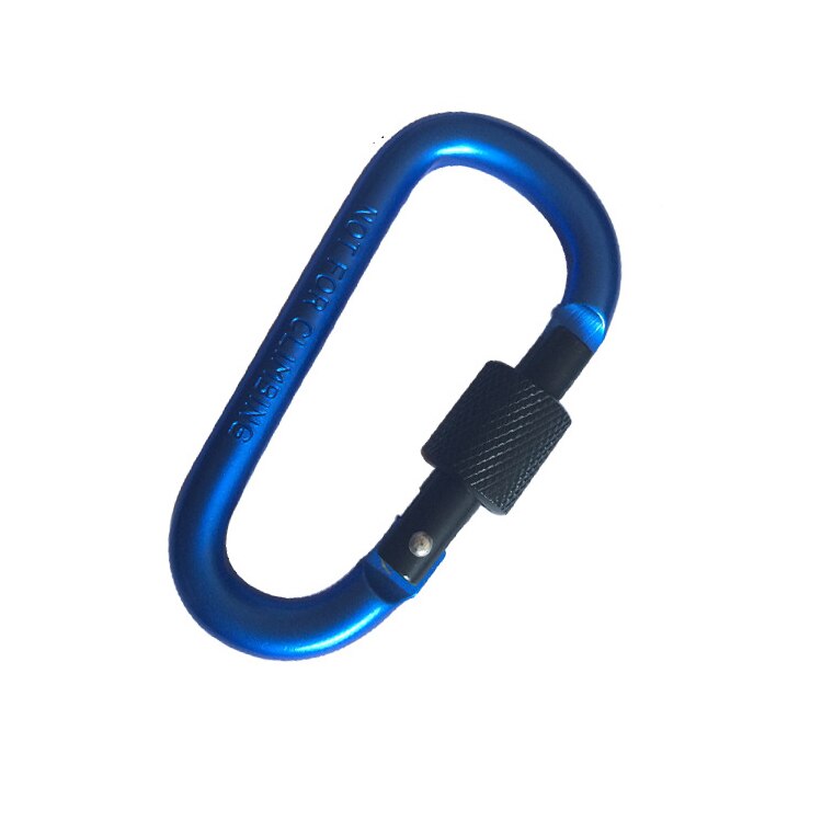 78 Mm D Vormige Klimmen Karabijnhaak Schroef Lock Karabijnhaken Aluminium Outdoor Camping Sleutelhanger Opknoping Haak Gesp: Blauw