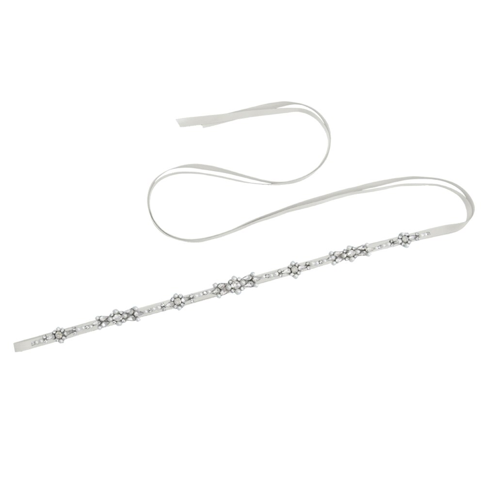 Cinturón para vestido de novia cinturón con cuentas para vestidos cinturones con estrás de perlas para Mujer Accesorios nupciales Braut Hochzeitsgürtel S488: Gris