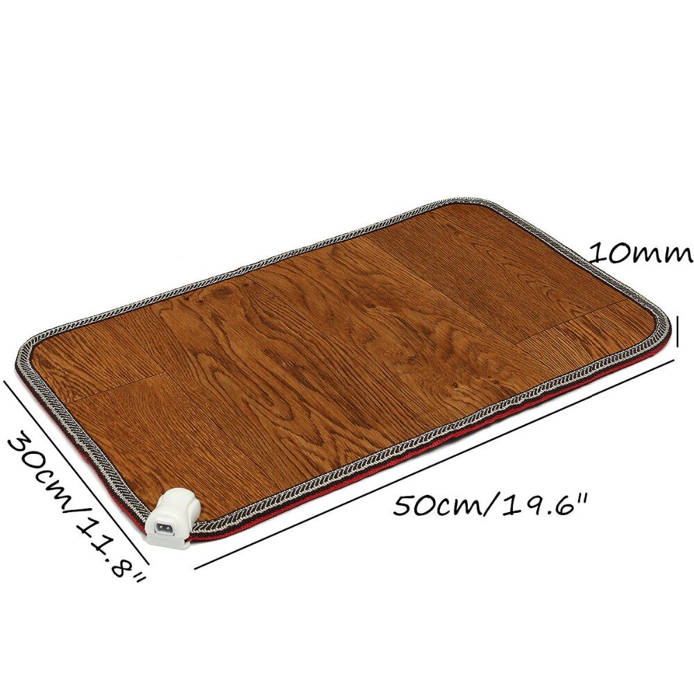 Tapis chauffant électrique 50x30cm, tapis de sol chauffant pour le bureau et la maison