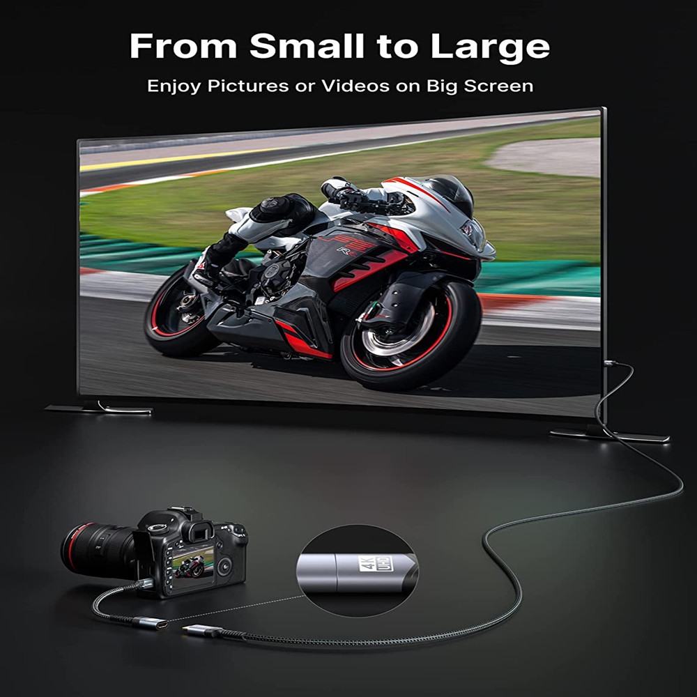 Mini hdmi till hdmi adapterkabel 4k @ 60hz hdmi 2.0 18 gbps 3d hane till hona-konverterare för bärbar dator stationär dator till hdtv projektor kamera