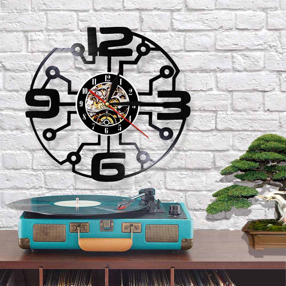 Kreative Wanduhr Moderne Techno Vinyl Aufzeichnungen Retro Kunst Uhr 3D Wanduhren Vintage Wohnkultur Einzigartige Idee