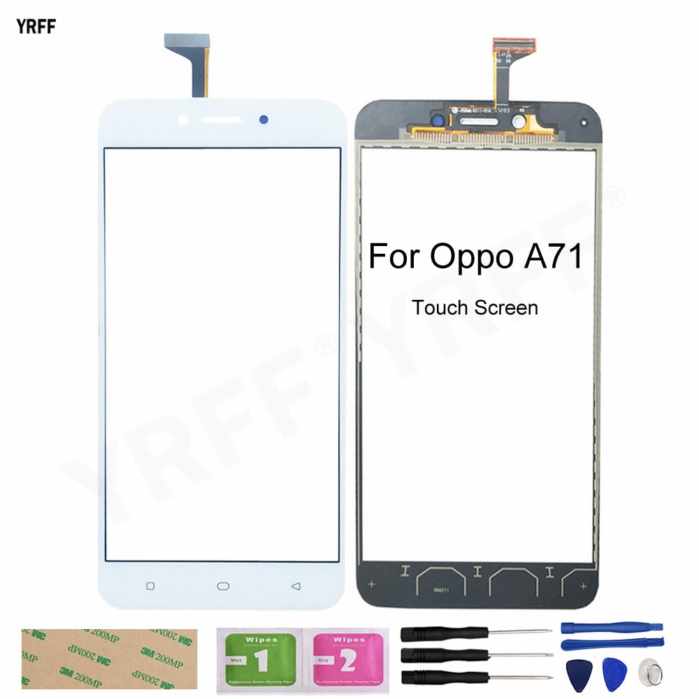 Digitalizador de pantalla táctil para Oppo A1K CPH1923, Sensor de Panel de vidrio frontal, piezas de montaje de teléfono, pegamento 3M