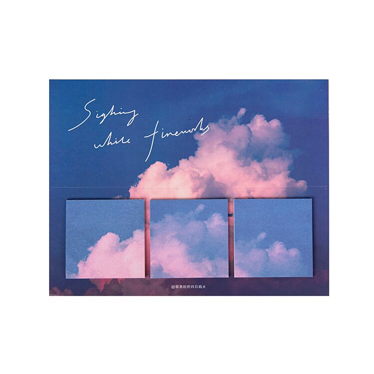 SKYISLE 16 Designs 60pcs Fantasy Sky Cloud Moonlight Memo Pad Deco Sticky Notes Notepad Diary Self-Stick Note Memo Pad: N