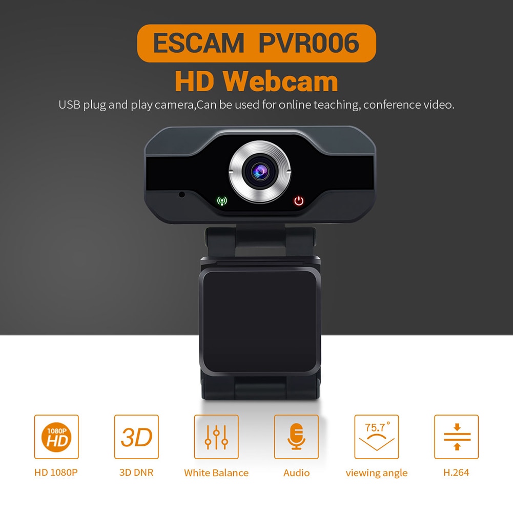 Draagbare Webcam Usb Plug En Play Video Opname 1080P Hd Web Camera Camcorder Pc Voor School Kantoor Werk Accessoires