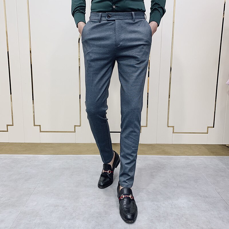 Costume Pantalon habillé pour hommes, coupe cintrée, Social Business, Pantalon formel pour mariage, de ,
