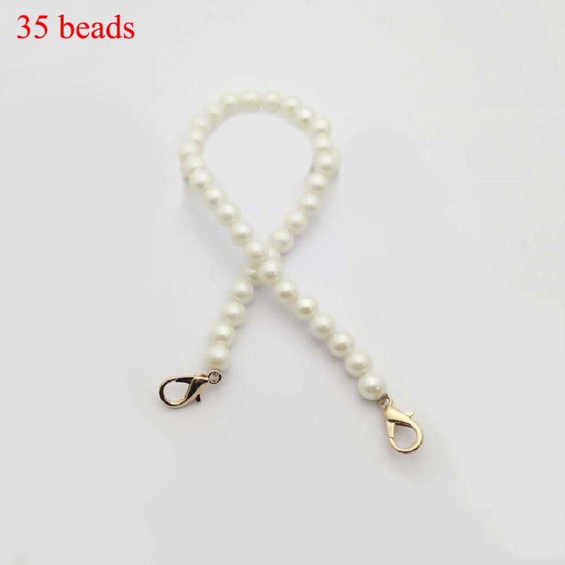 Doce portátil imitar pérola saco cinta correia alças corrente bolsa feminina bolsa de ombro alça substituição saco longo acessórios: 35 beads