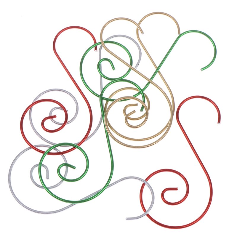 20pcs Multi-purpose S-shaped Hook Rack Mini Metal S Shape Hooks Christmas Tree Holder Decoration Stainless Steel Hook