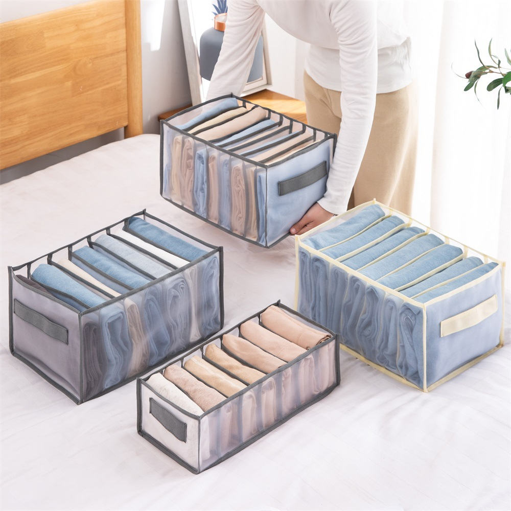 Kleidung Organizer Jeans Hosen Aufbewahrungsbox Kleiderschrank Schublade Organizer für Unterwäsche BH Krawatten T-Shirt Socken Organisationssystem
