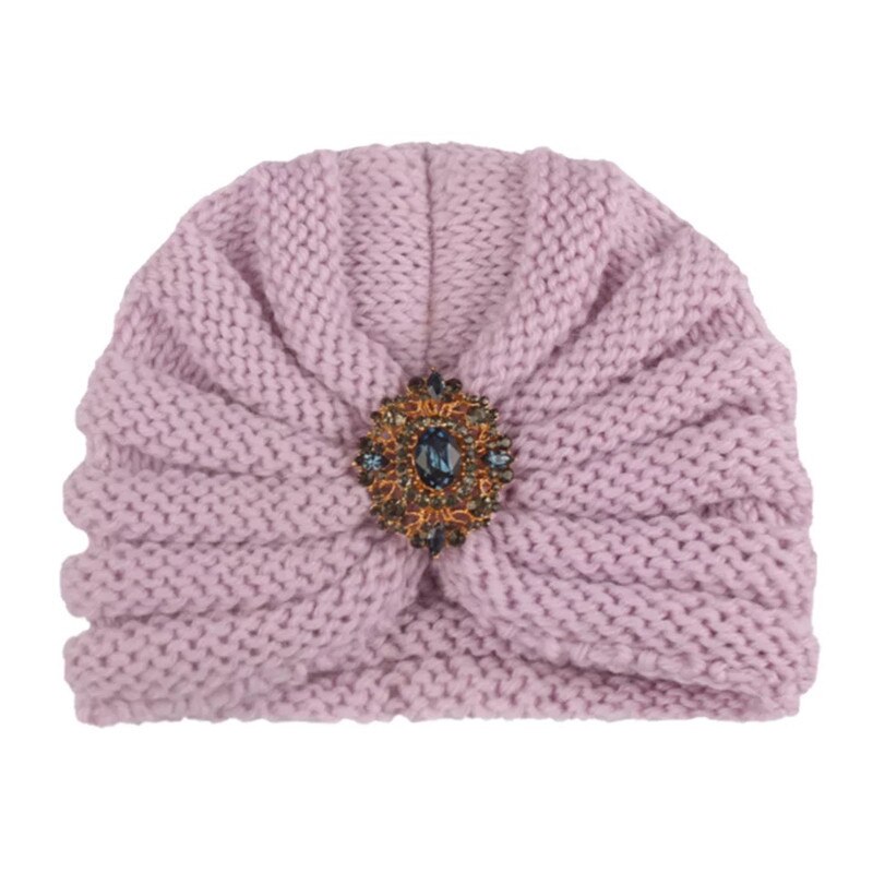 Herfst winter kinder gebreide muts capuchon baby wollen muts met boorcombinatie outdoor warme gebreide muts