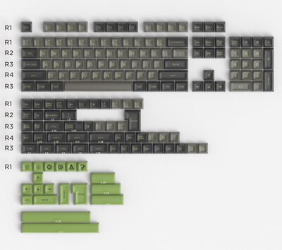 172 Keys/set For Wired USB Mechanical Gaming keyboard SA KEYCAP ABS DOUBLE SHOT Keycap For Cherry MX Switch SA Profile Key Caps: KIT 2