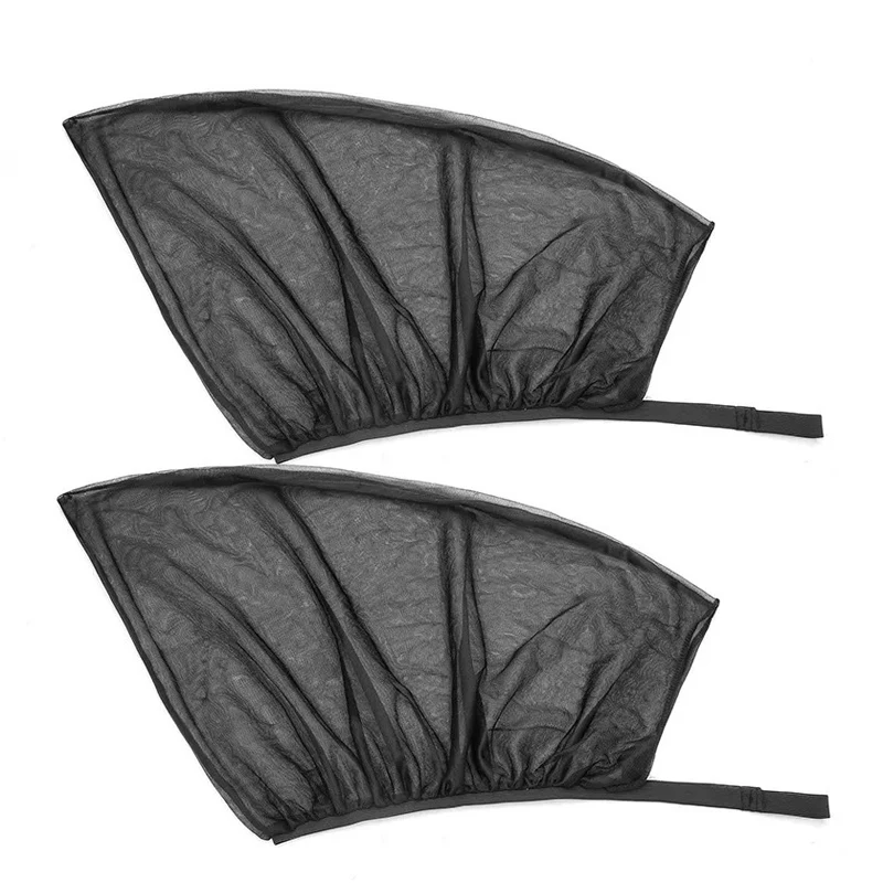 2 stks Auto Styling Accessoires Zonnescherm Auto UV Beschermen Gordijn Zijruit Zonnescherm Mesh Zonneklep Bescherming Glasfolie Gereedschap: Army Green