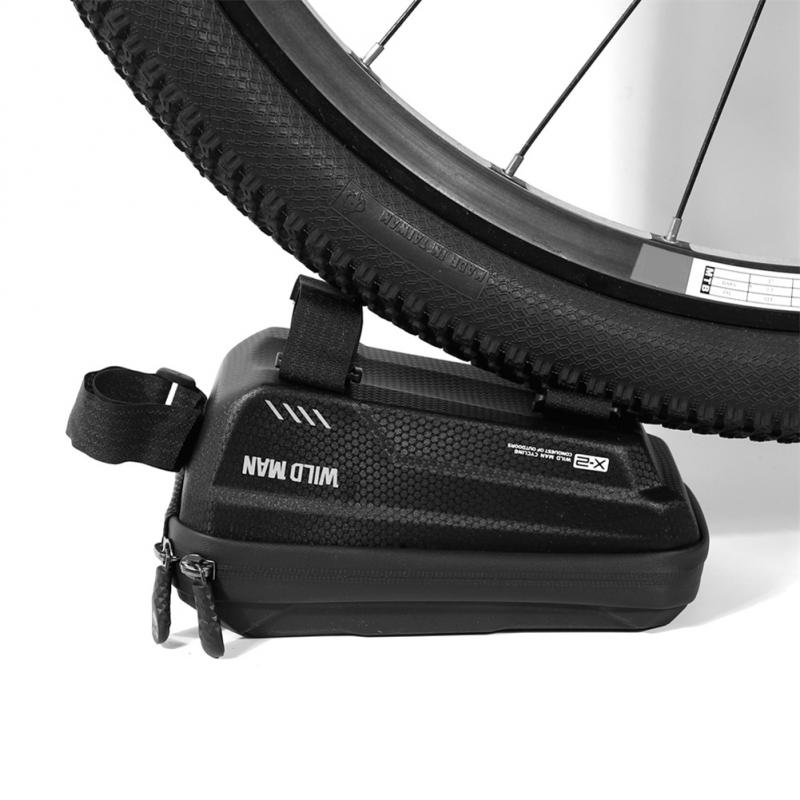 Wild man mtb cykeltasker front cykeltaske regntæt touch screen cykel telefon taske 6.5 tommer mobiltelefon taske eva hard shell tasker