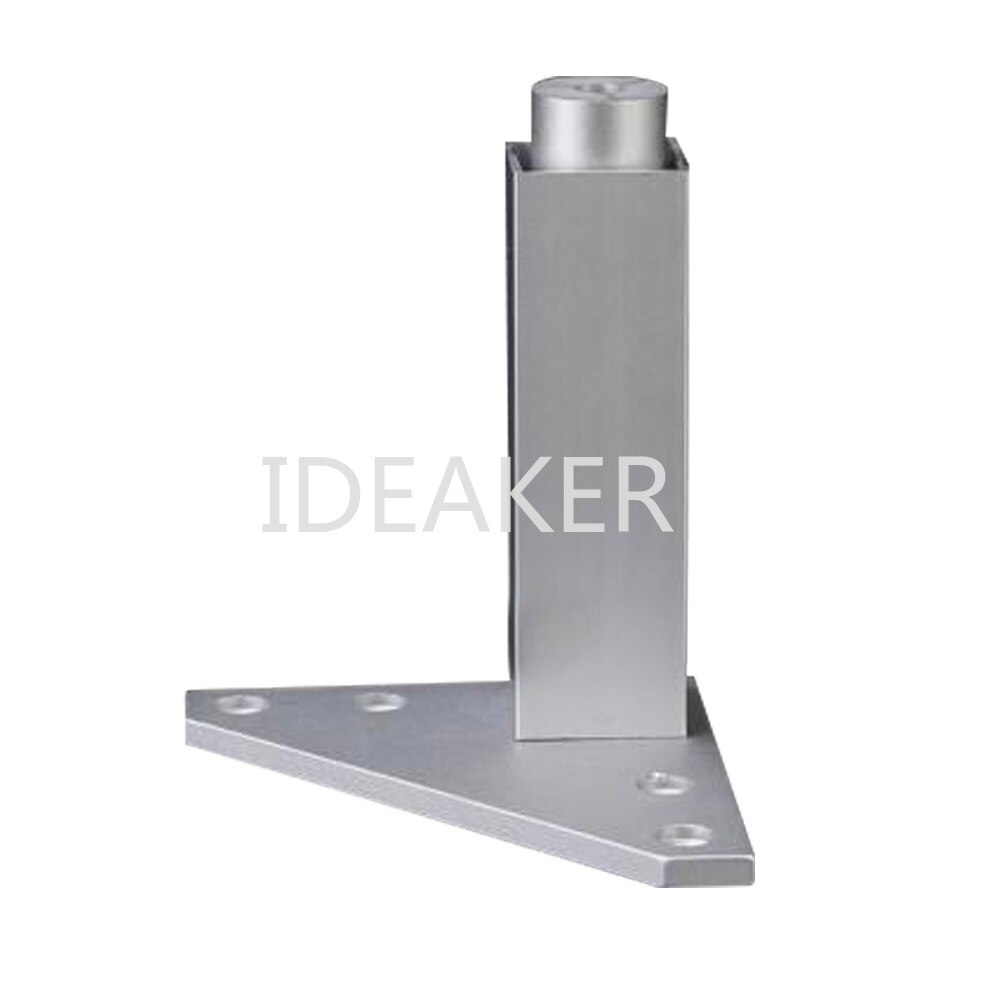 4 piezas 80mm patas de muebles con base triangular de aleación de aluminio plateado ajustables para gabinete y sofá