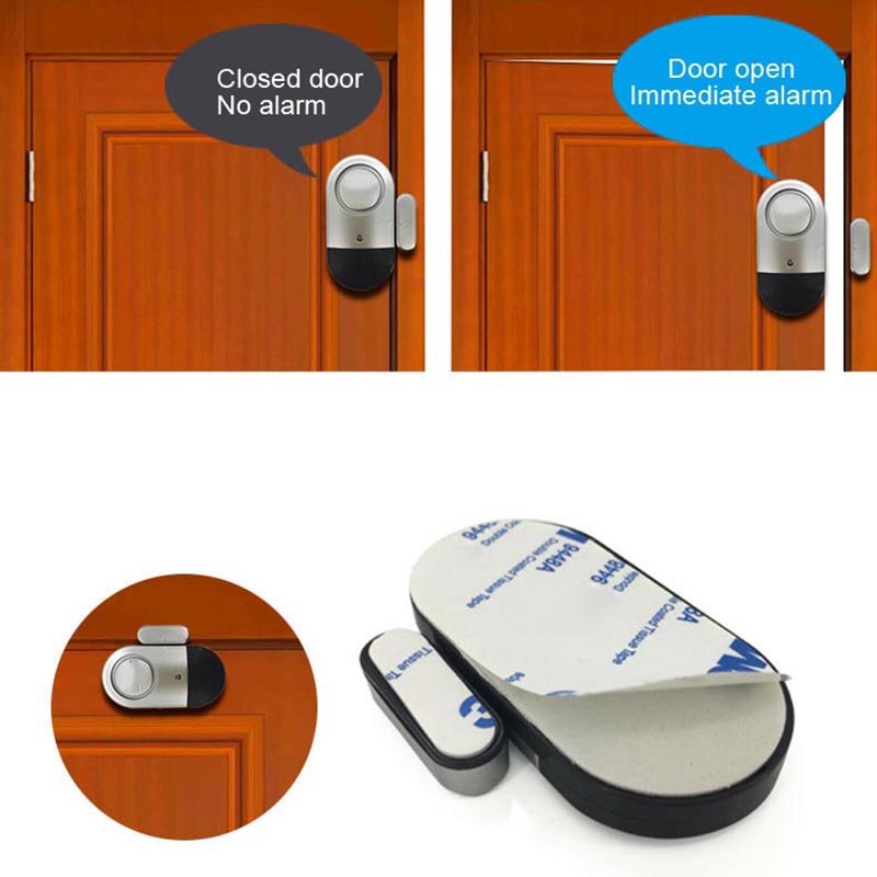 Wireless Door Window Magnetic Sensor Detector Alarm Alert Siren For Smart Home House Security Alarm Alert Magnetic Sensor Home