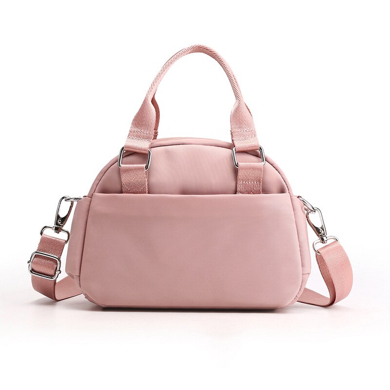 KVKY frauen Wasserdichte Nylon Bote Taschen Weibliche Tote Schulter Taschen Mädchen lässig Handtaschen Süße Crossbody Hülse Tasche: Rosa
