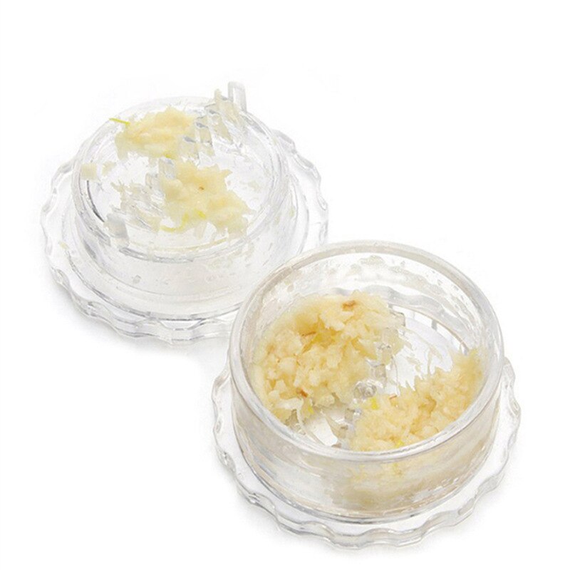 Garlic Grater Mini Portable Garlic Press Chopper Slicer Hand Presser Grinder Crusher Kitchen Tool Garlic Crusher Garlic Press: Transparent