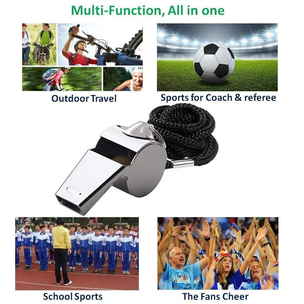 Metal Whistle Referee Sport Rugby Party Training School Soccer Football Basketball Cheerleaders Cheer Steel With Rope A30814